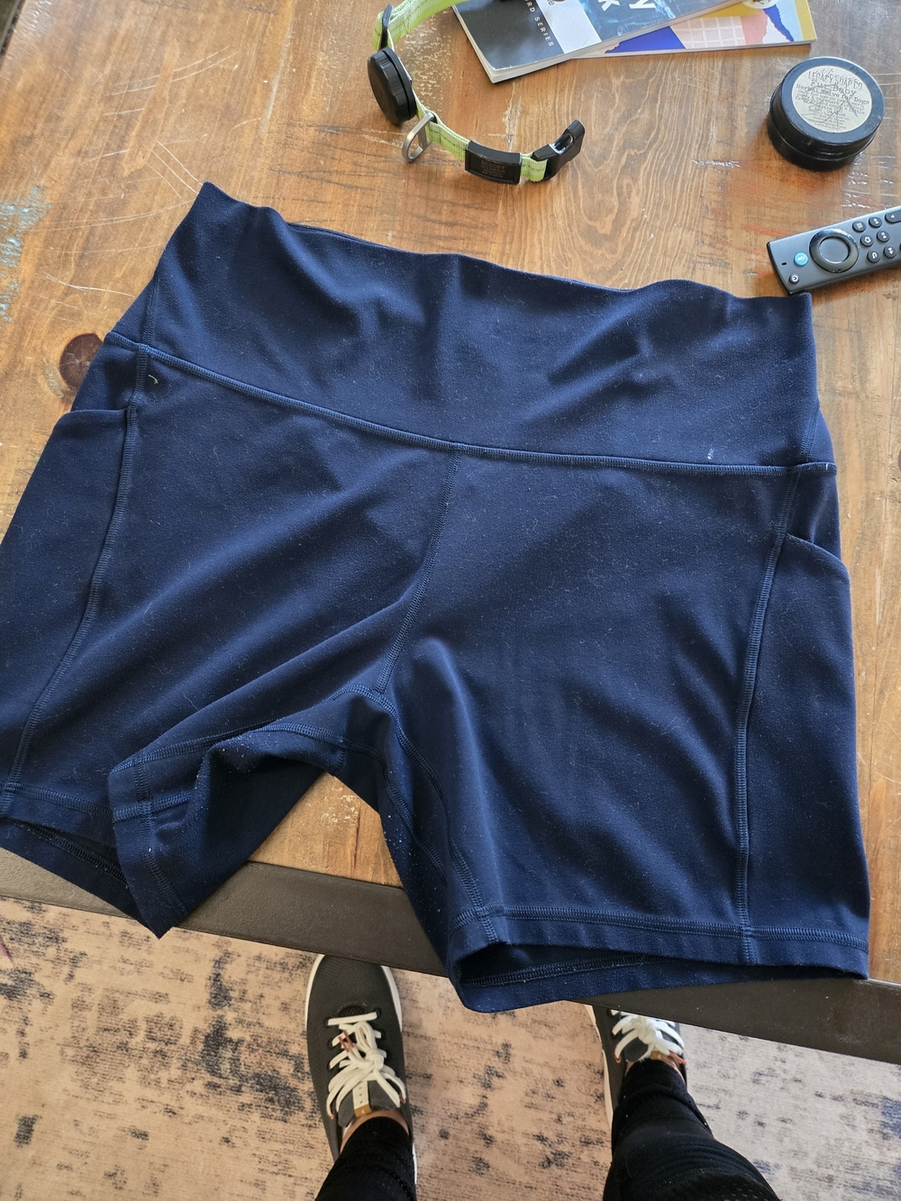 lululemon athletica Navy High-Rise Bike Shorts